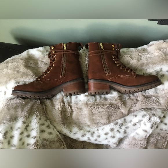 Steven by Steve Madden Grandy brown suede laceup hiker boots Sz 9, more like 8.5 - Picture 3 of 10